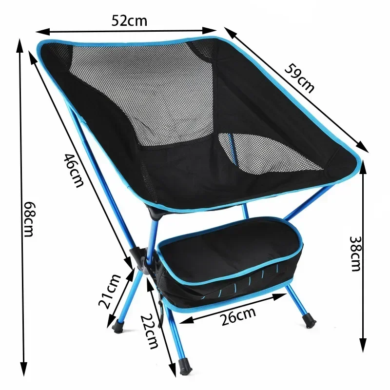 Portable Folding Chair Light Aluminum Alloy Outdoor Camping