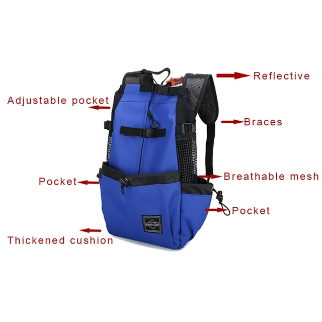 Strong Nylon Dog Carrier Backpack for Small Medium Dogs High Quality Breathable Cycling Backpack for Outdoor Travel Pet Supplies 3