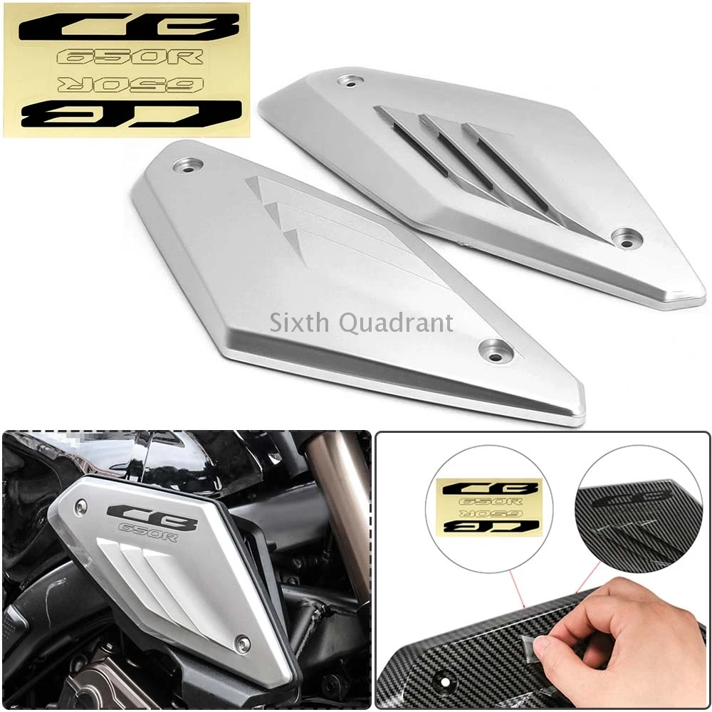 

Motorcycle ABS Plastic Chrome Frame Side Panel Guard Cover Shell Protector Accessories For Honda CB650R 2019 2020 2021 2022
