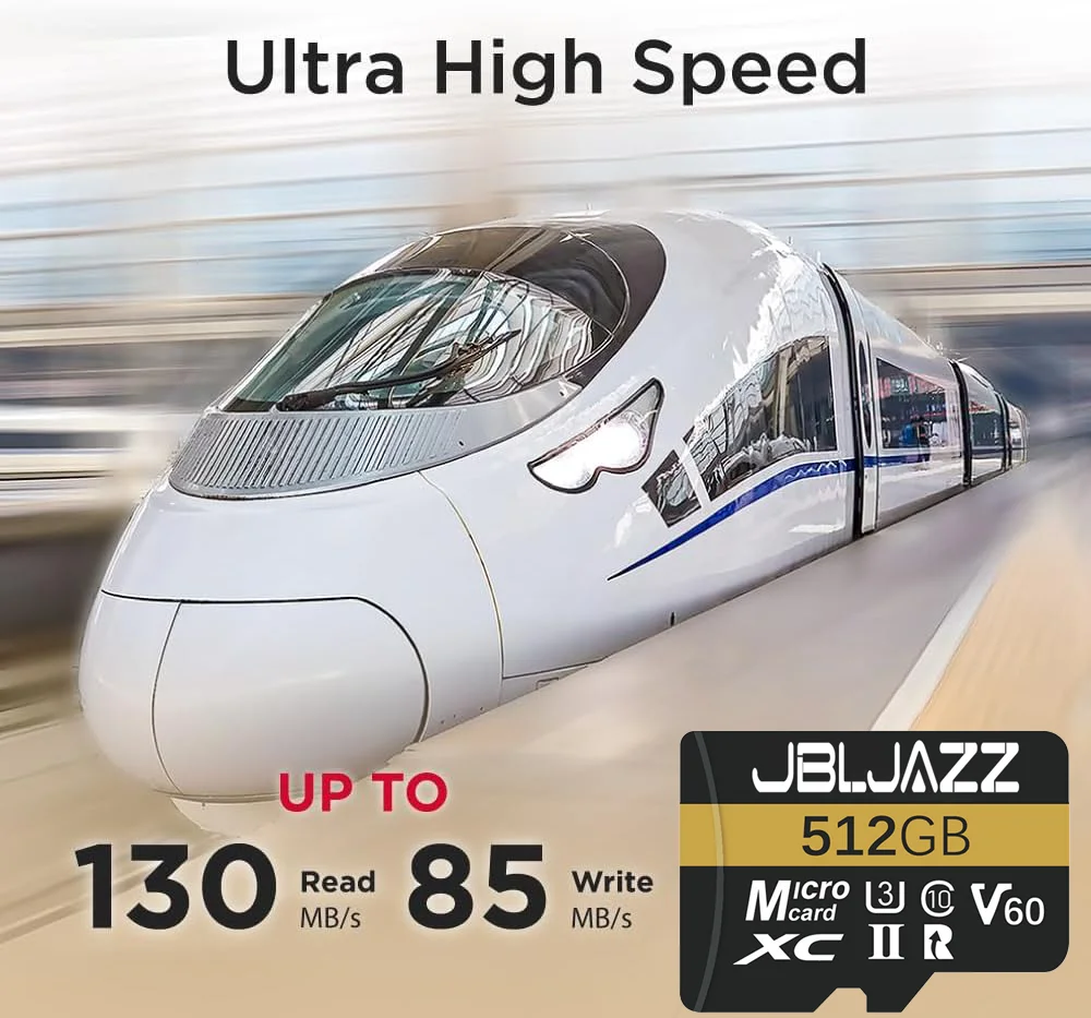 512GB 마이크로 SD 카드 클래스 10 고속 U3 메모리 카드 (스마트폰, 태블릿, 카메라, GoPro용) - 도매