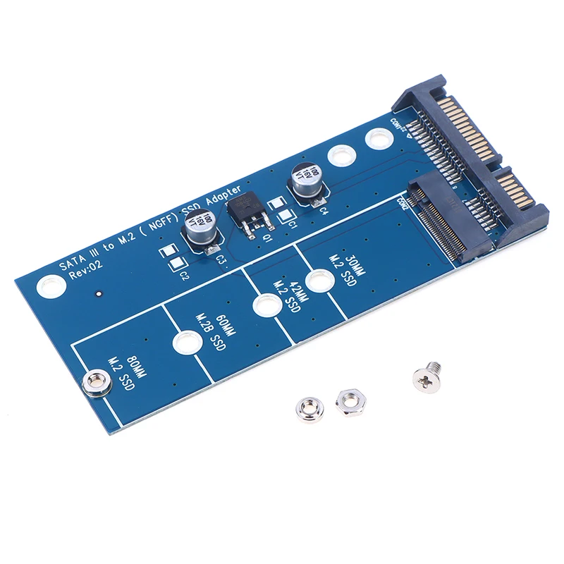추가 카드 NGFF M.2 어댑터, M2 SATA3 라이저 M.2-SATA 어댑터, SSD M2-SATA 확장 카드 B 키 지원, 30mm, 42mm, 60mm, 80mm