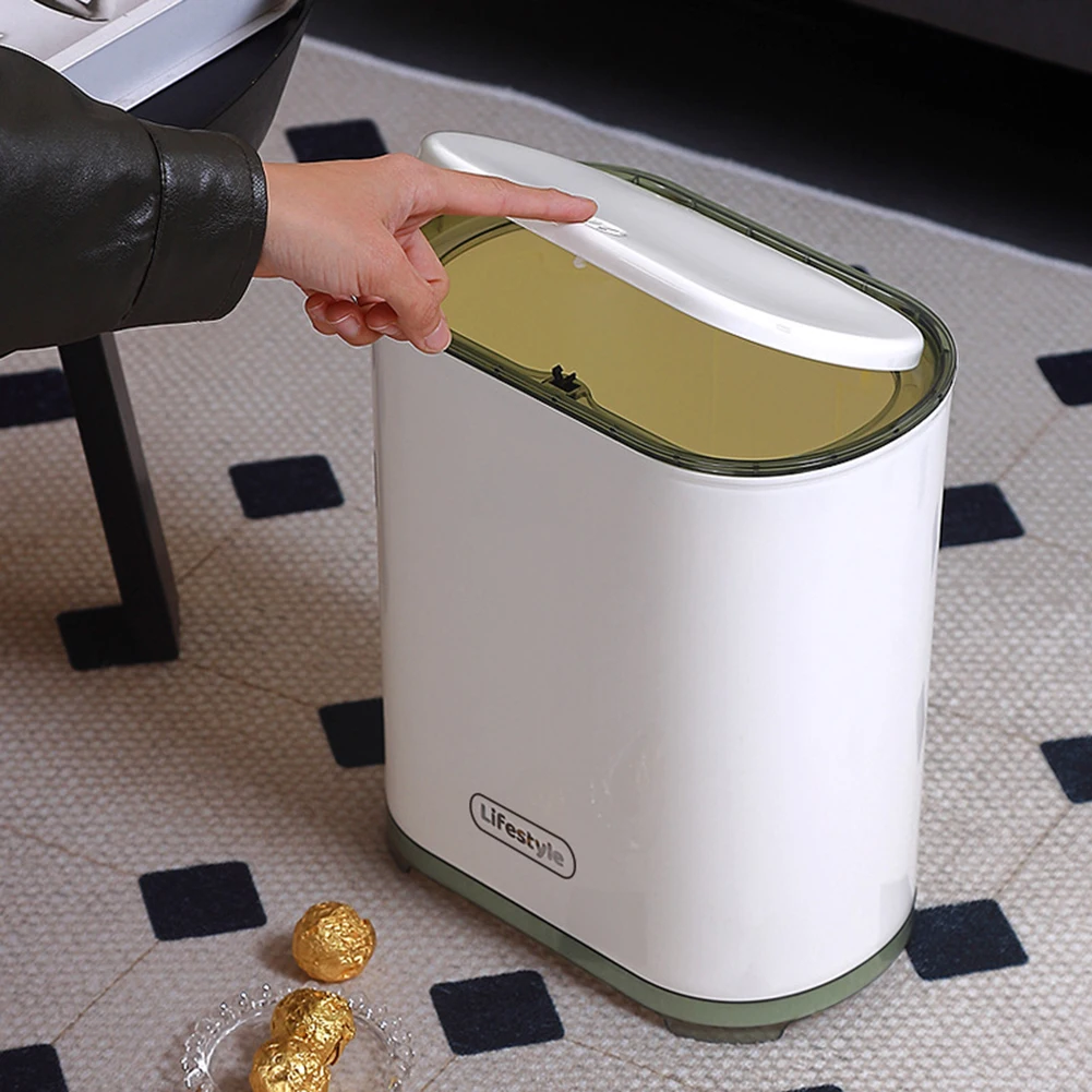 Anborry Pattumiera Bagno 4L Con Sensore Di Movimento, Automatica Senza Contatto, Plastica Impermeabile - 4