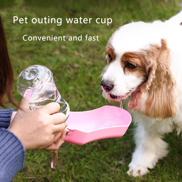 250/500ML Dog Water Bottle Folding Drinker Plastic Portable Water Bottle Pets Outdoor Travel Drinking Water Feeder Bowl for Dogs 2