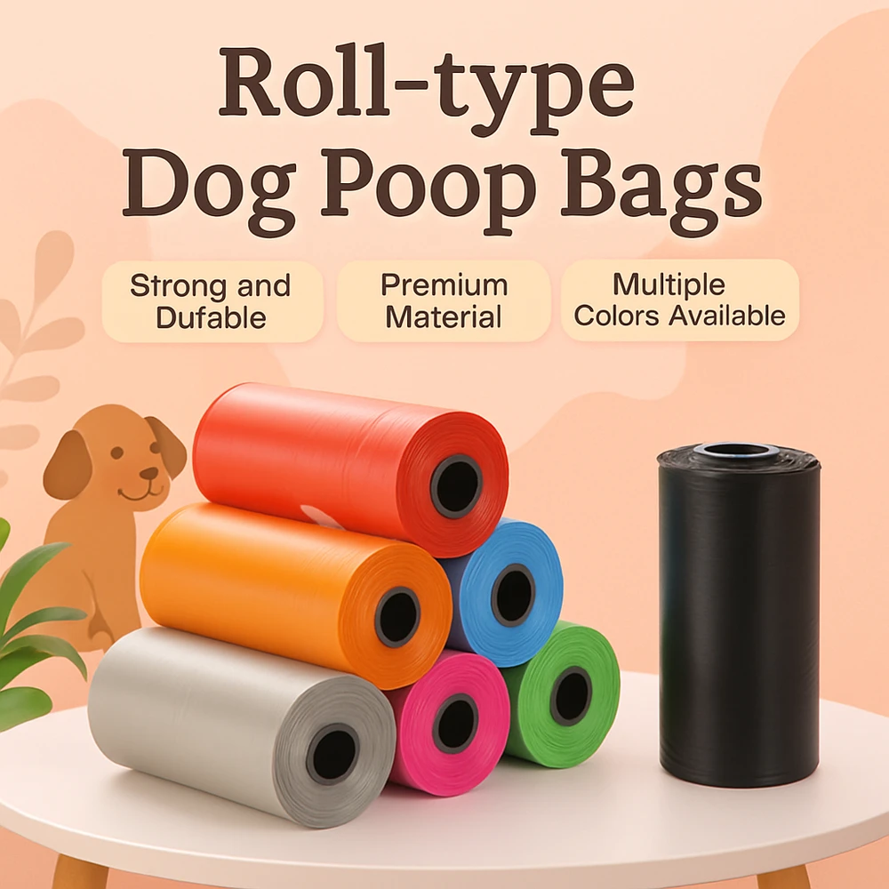 Pet Garbage Bag Outdoor Cleaning Dog Poop Bag Continuous Roll Type Multi-Color Poop Cat Shovel Bag Pet Supplies
