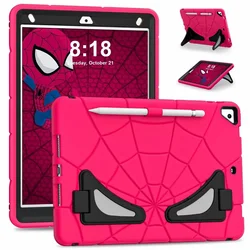 Durable Shockproof Kids Tablet Stand Cover for iPad10.2 9th 8th 7th (Rose - Black)
