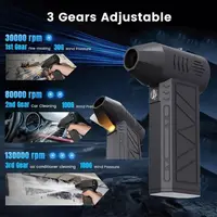New Mini Turbo Jet Fan Electric Air Duster Adjustable wind speed Turbo Violent Blower Rechargeable with Light Car Cleaning Tools