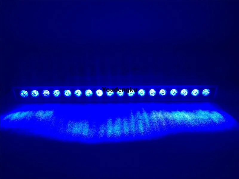 2 pieces DMX control Outdoor building illumination 18x10w rgbw LED wall wash bar