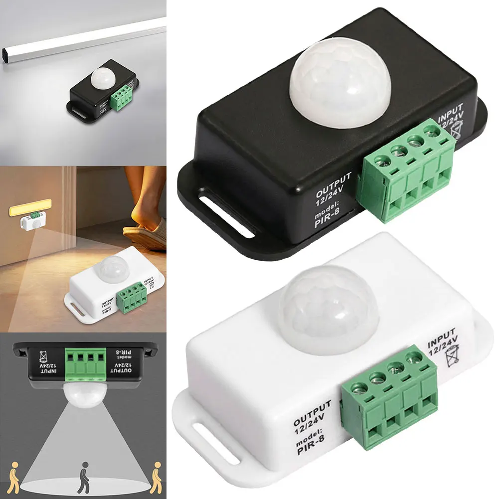 1PCS-DC-12V-24V-6A-Automatic-Adjust-PIR-Motion-Sensor-Switch-IR ...