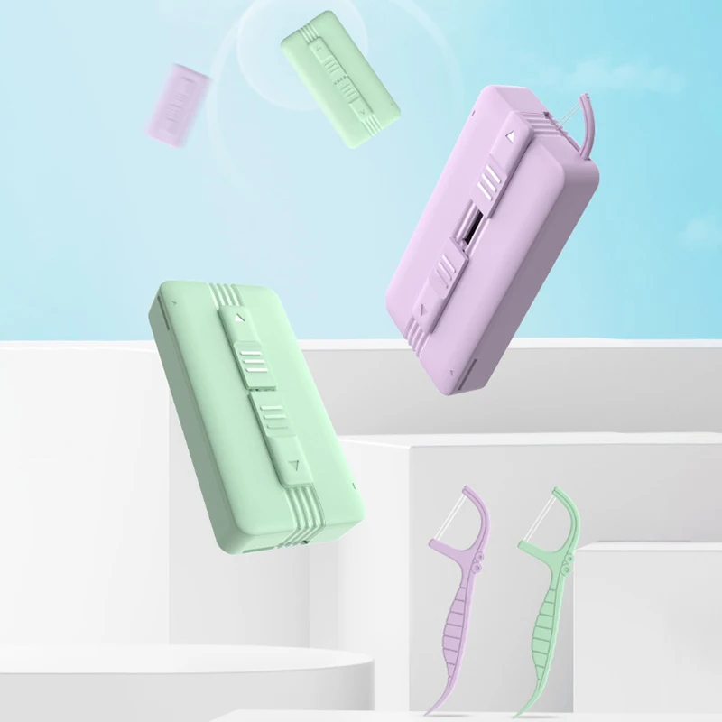 자동 휴대용 치실 디펜서, 치실 보관함, 자동 리필 가능 구강 위생 관리, 10 개