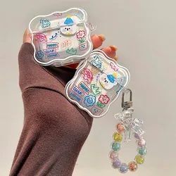 Colorful Graffiti Bracelet Cover For Apple Airpods 2 3 Soft Cute Bear Sun Flower Earphone Protector Case for Airpods Pro AirPod
