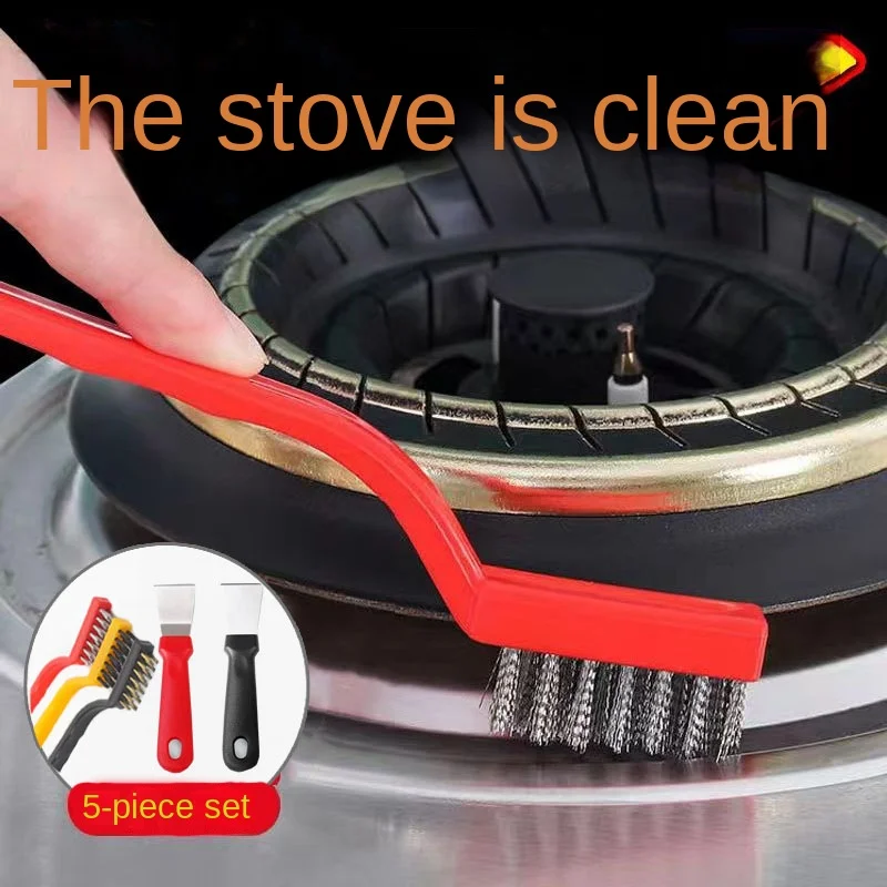 

3-piece Kitchen Artifact Stainless Steel Brush Brass Cleaning Brush Polishing Derusting Metal Wire Burr Cleaning Tool Series