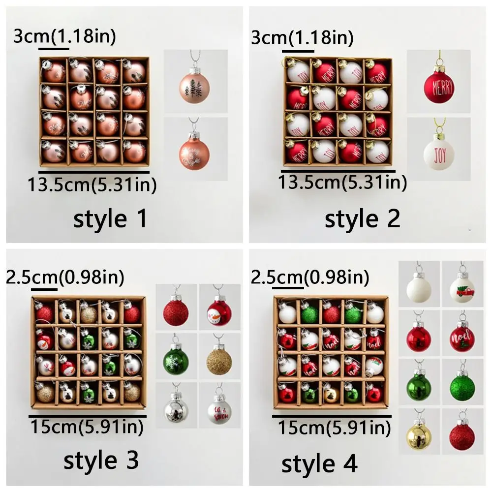 Painted Glass Christmas Ball Ornaments Hanging Glitter Xmas Baubles Handmade Christmas Tree Decoration Xmas Tree Decoration