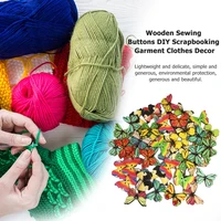 Fashion Cartoon Buttons Butterfly Flower Gear Round Wooden Sewing Buttons DIY Knitting Scrapbooking Clothing Decor - Image 5