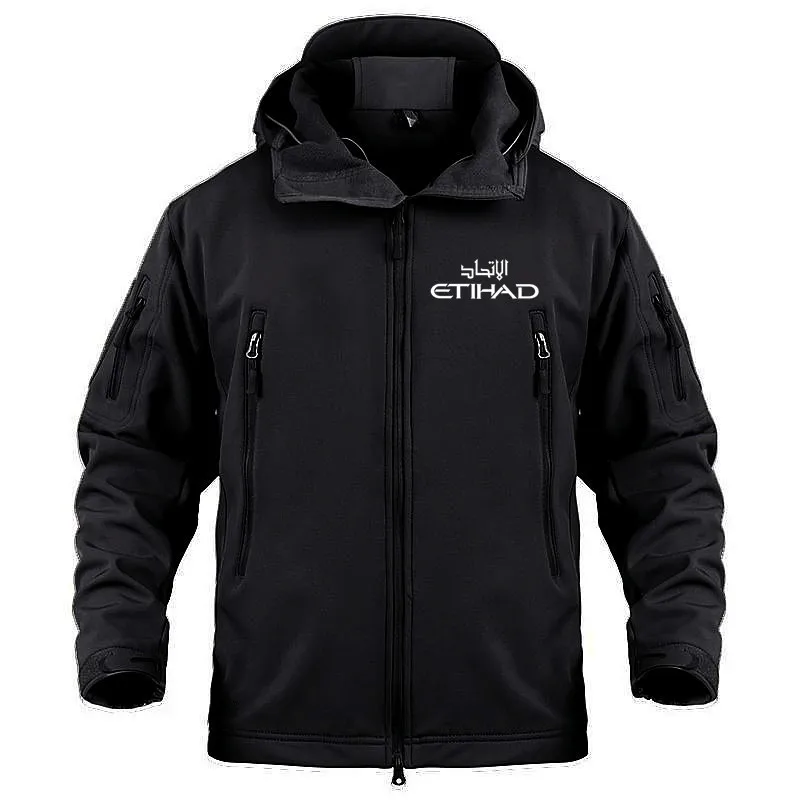 

Fleece Warm New Sharkskin Tactical Outdoor Military Hooded Zipper Man Coat Jacket Multiple Pockets SoftShell Jackets for Men