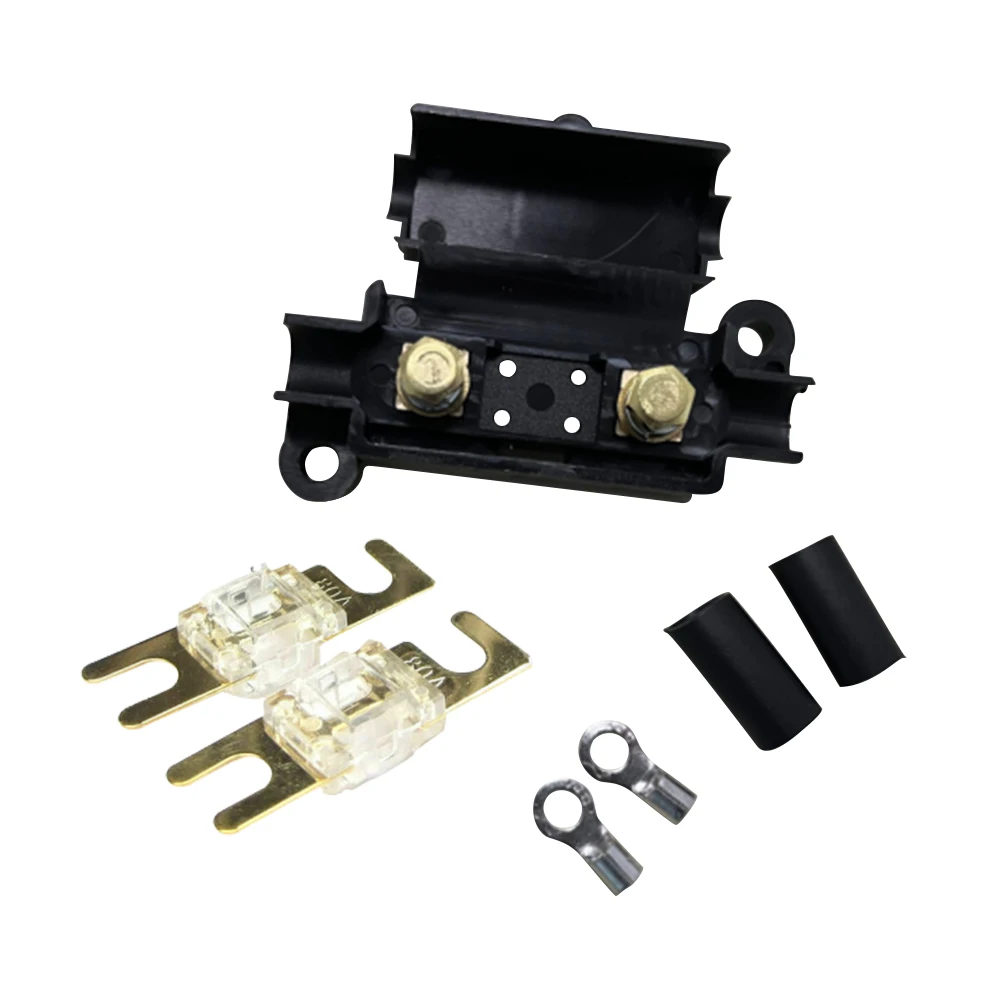 Fuse Holder Fuse Box Holder 1Set Fuse Holder 20/30/40/50/60/80/100Amp Midi Fuse For Fork Type DC 12V 24V Car Air Conditioner Box Car Accessories