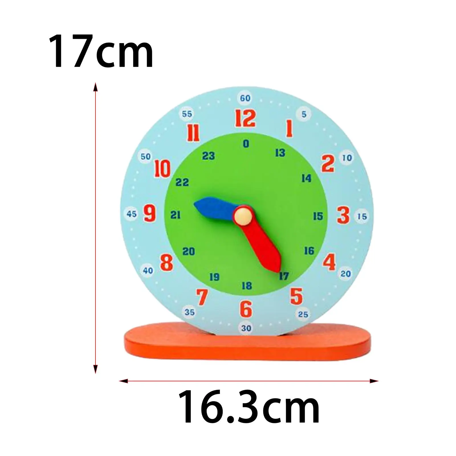 Wooden Montessori Clock Toy Teaching Aids Educational for Kids for Kindergartner Homeschool Supplies Boys Girls Children Kids