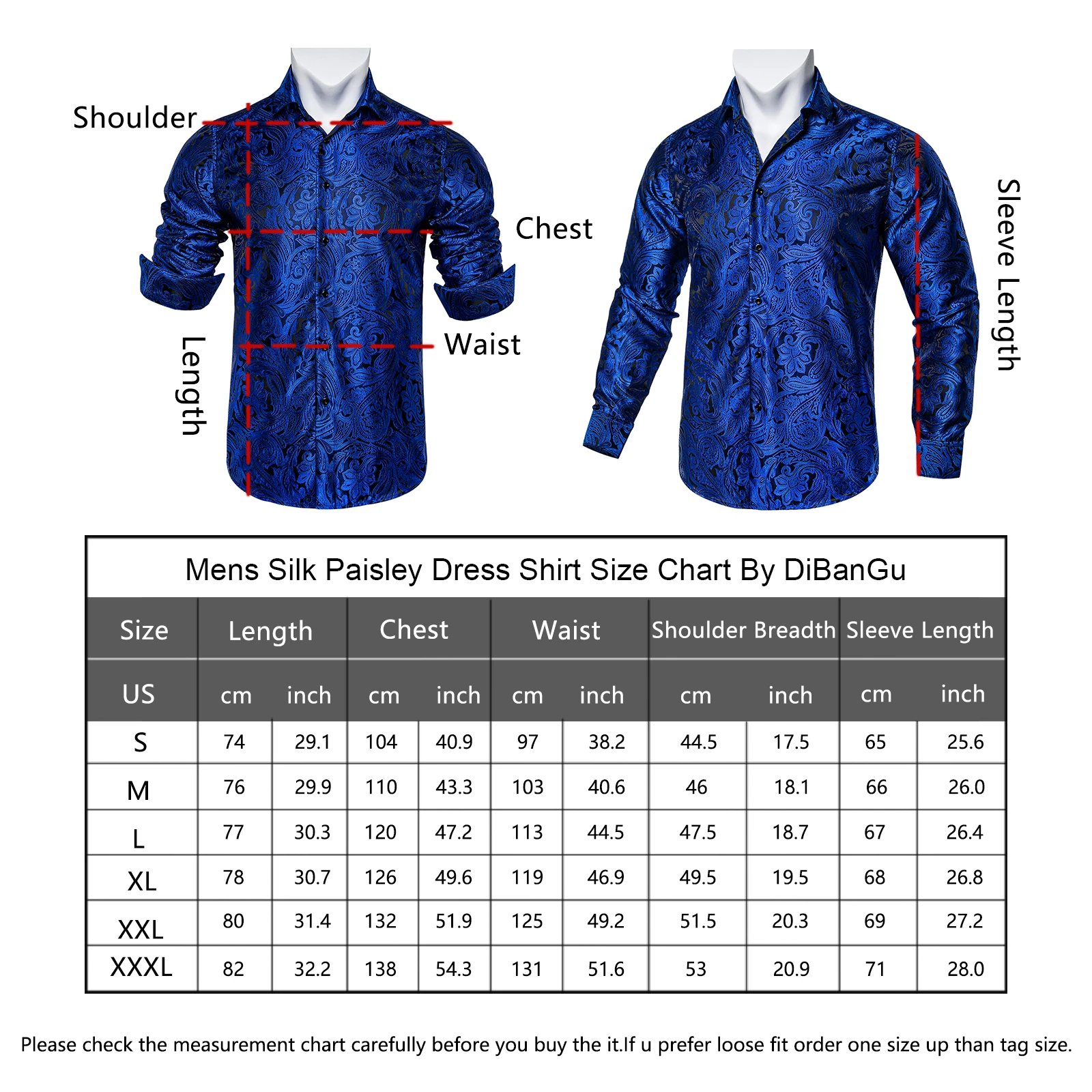 Brand New Men's Royal Blue Business Shirts Luxury Fashion Paisley Long  Sleeve Turn-Down Collar Social Shirt Male Casual Blouse