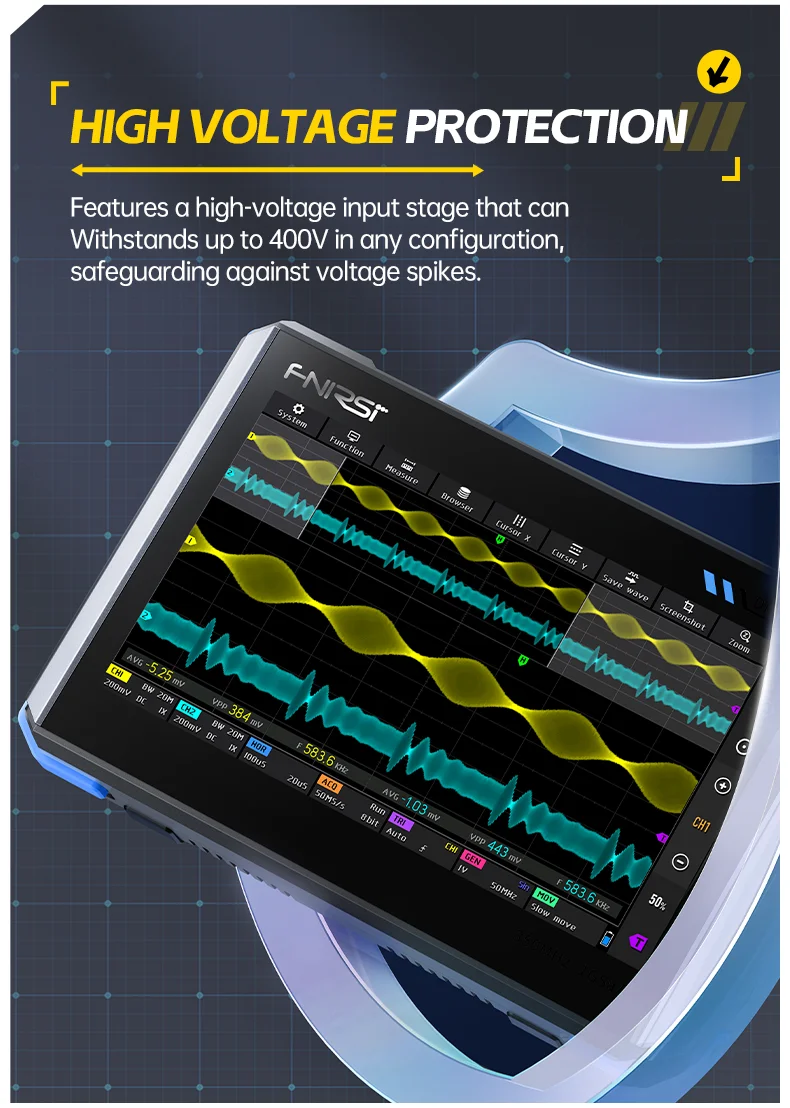 DPOS350P Digital Storage Oscilloscope: 350MHz Bandwidth, 12.1-Inch High-Definiti