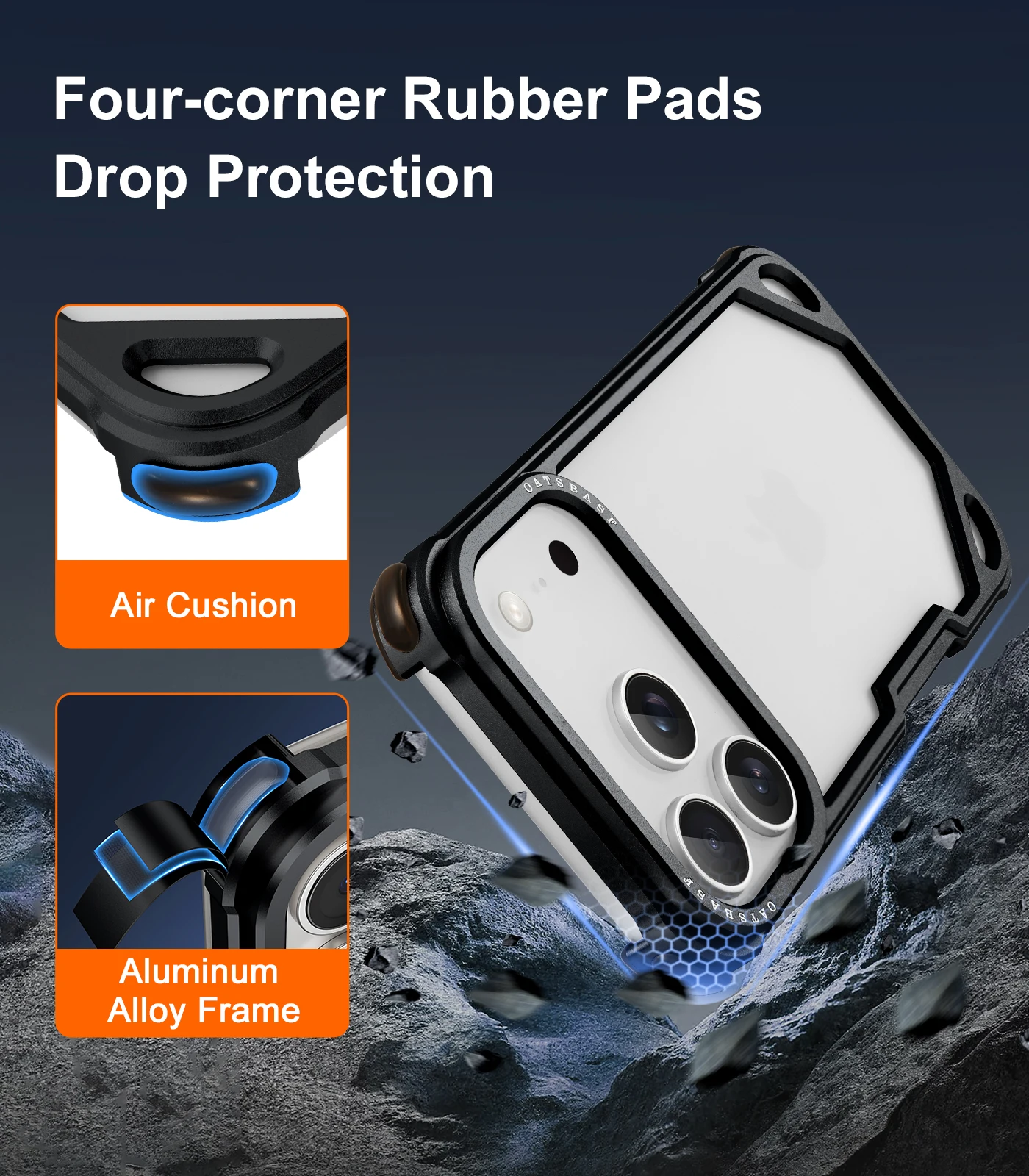 Eary Metal Frameless Phone Case for iPhone 17 Pro Max 17 Air Ultra-thin Magsafe Shell Shockproof Protector Aluminum Alloy Cover