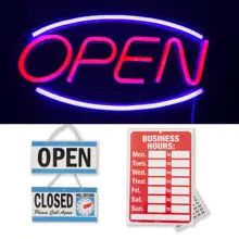

LED Open Sign, 20x10inch LED Business Open Sign Advertisement Board Electric Display Sign, for Business, Window, Shop, bar