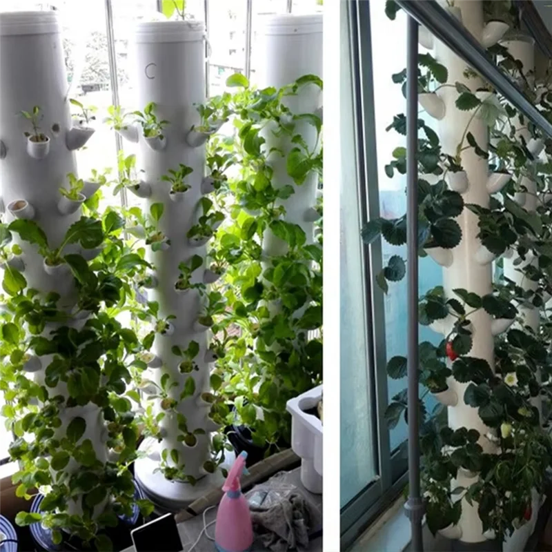 Hot Selling-Hydroponic Vertical Tower Container DIY Hydroponic Planting Cup Flower Container Plant Growth Pot Cup,Hydroponic Ver