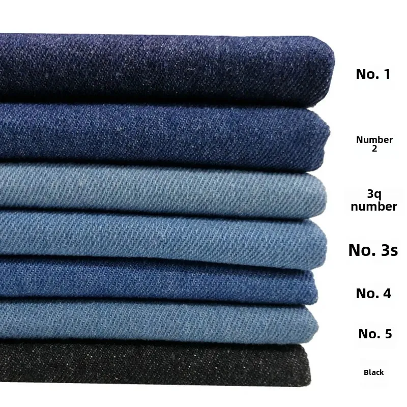 Pure Cotton Denim Fabric 10oz Twill Woven Washed Children's Outerwear Bagging Material Soft Comfortable Breathable Durable