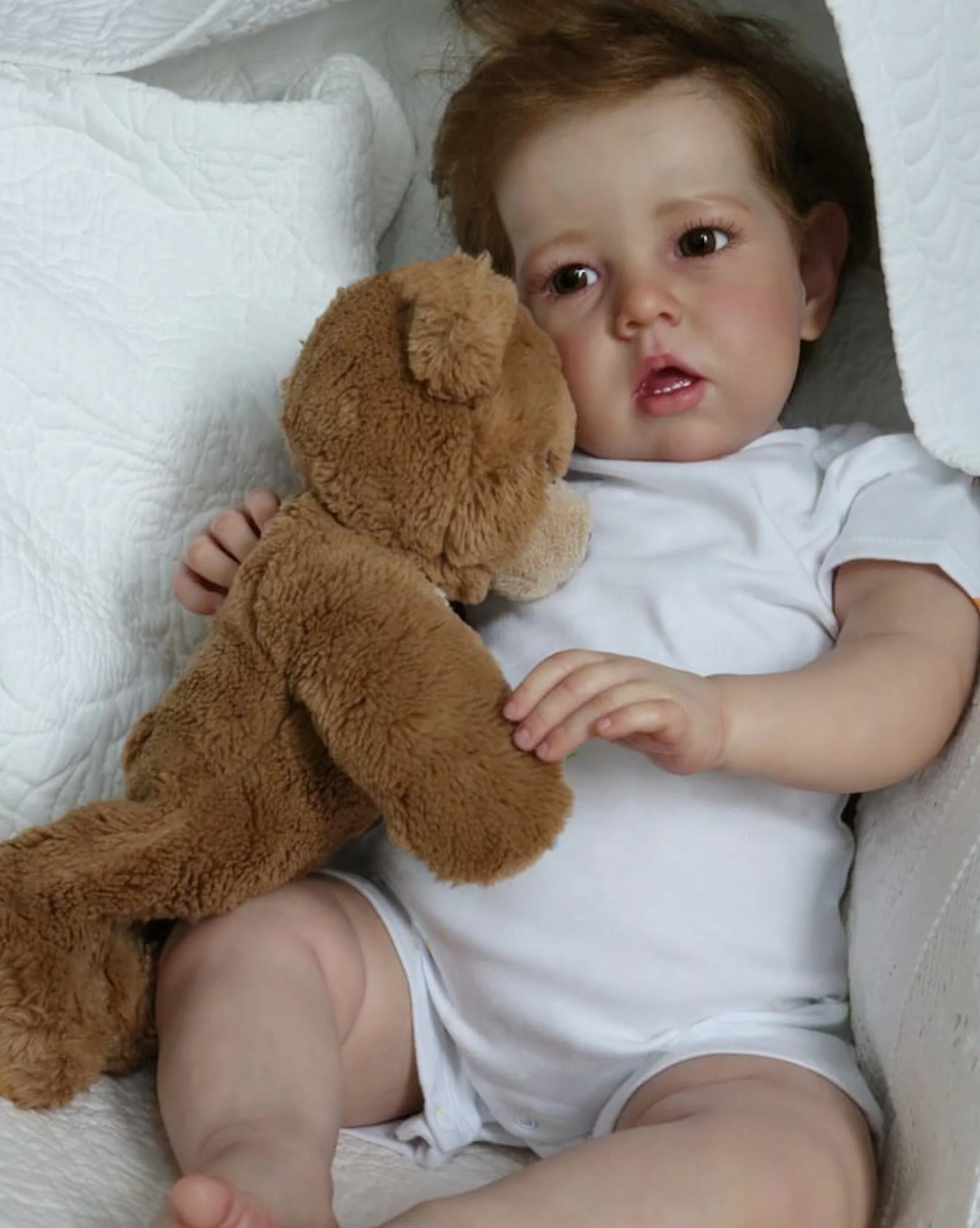 70 CM/55CM 3D Skin Hand Made Soft Vinyl Limbs Cloth Body Reborn