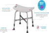 NOVA Medical Products Heavy Duty Shower Bath Chair 500 lb. Weight Capacity Quick Easy Tools Free Assembly Lightweight Seat Heigh 3