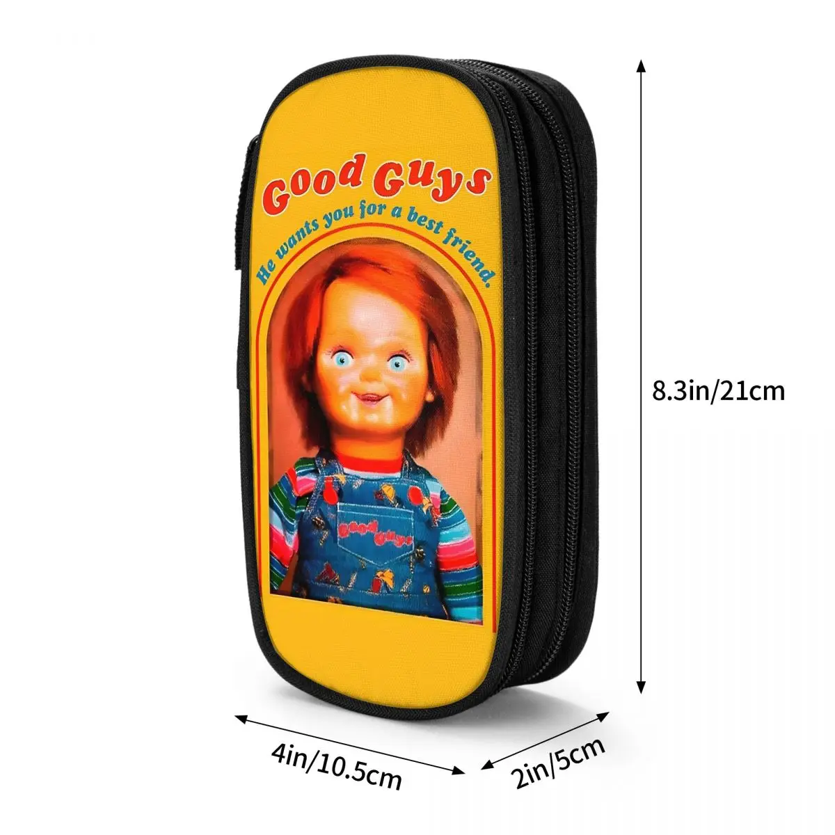 Fun Chucky Good Guys Pencil Case Pen Box Pencil Bags Office Gifts Stationery Kids Big Capacity