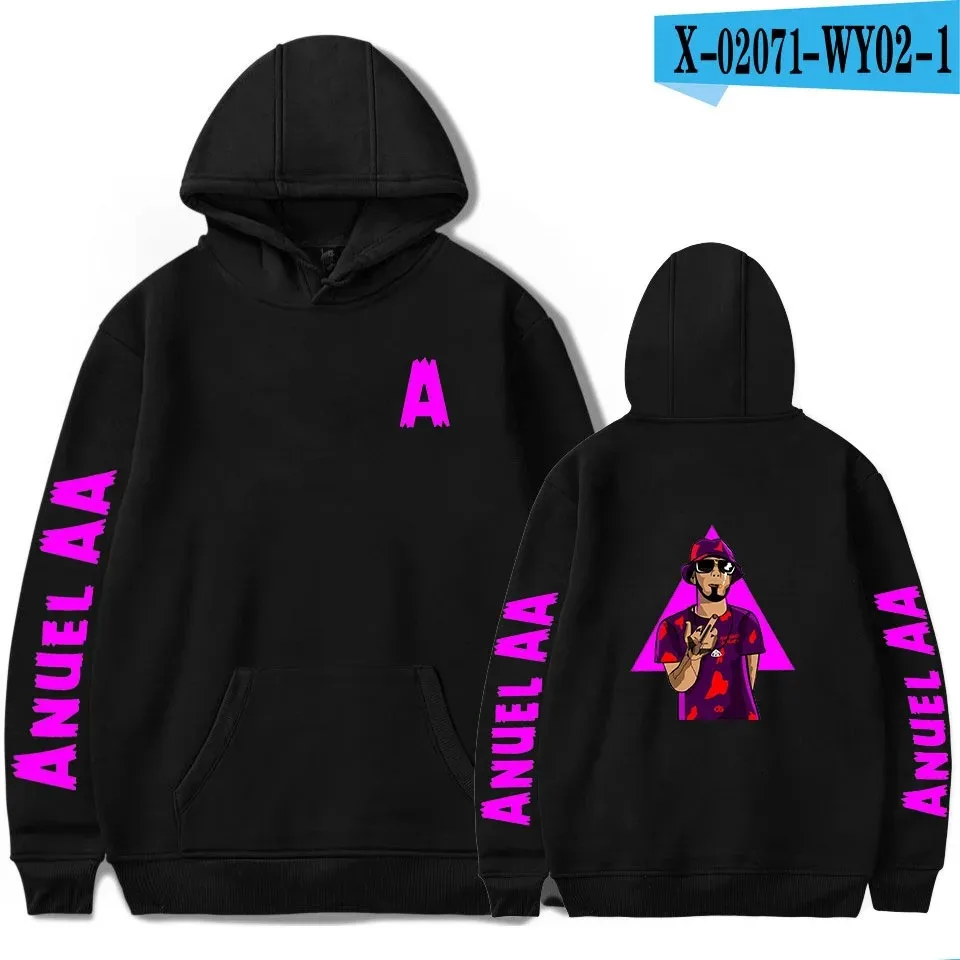 Funny rapper hoodie for men and women, unisex workout costume, Hip Hop graphic sweater, Harajuku streetwear, Anuel AA Real hood
