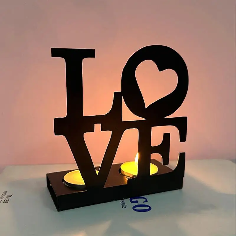 

Love Candle Holder Valentines Day Lantern Candle Holders Shadow Lamps Tealight Candle Holder Valentines Day Decor Accessories