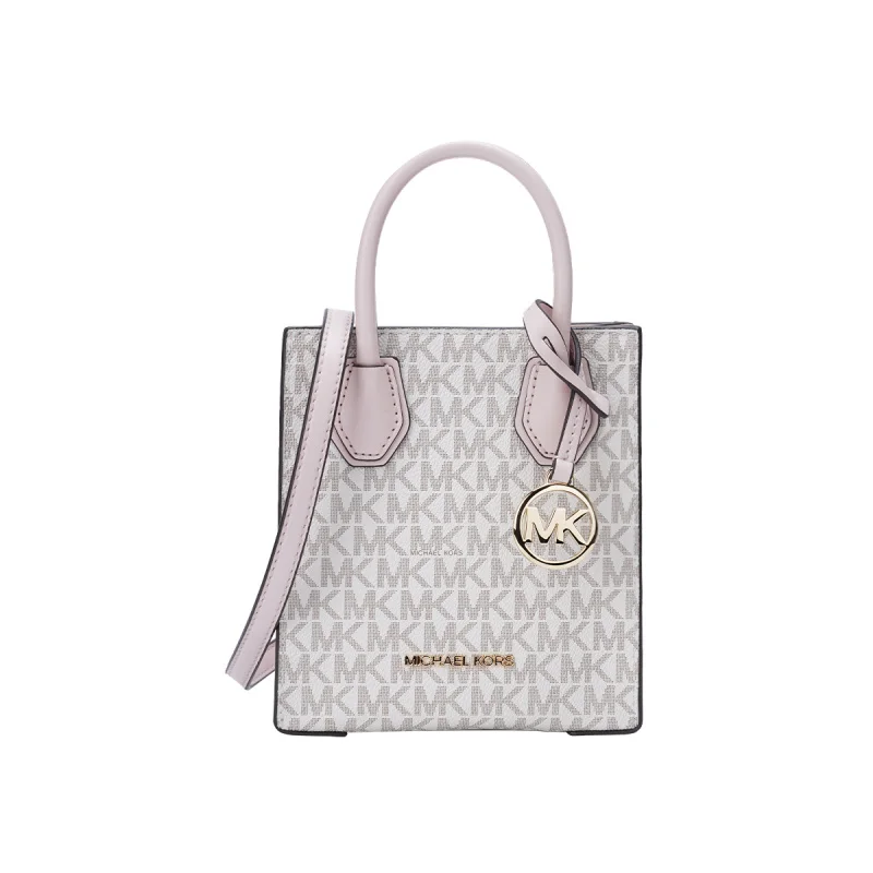 Michael Kors Mercer Borsa per la spesa a tracolla da donna ultra piccola in PVC presbiteriana con pelle