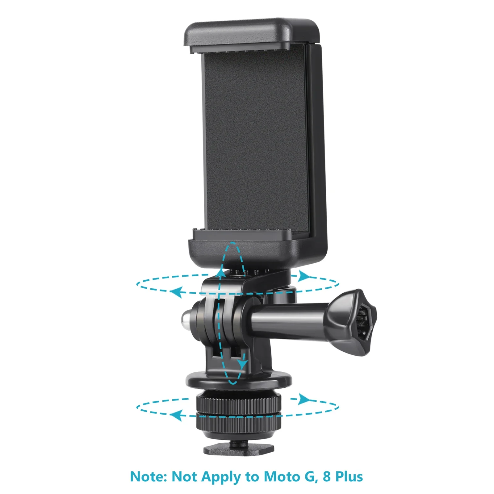 Phone Holder with Hot Shoe Mount Adapter Kit for GoPro Hero 11/10/9/8/7/6/5 DJI