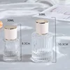 30ML 50ML Luxury Perfume Glass Spray Bottle Portable Clear Cosmetics Alcohol Atomizer High Capacity Empty Bottles Refillable 6