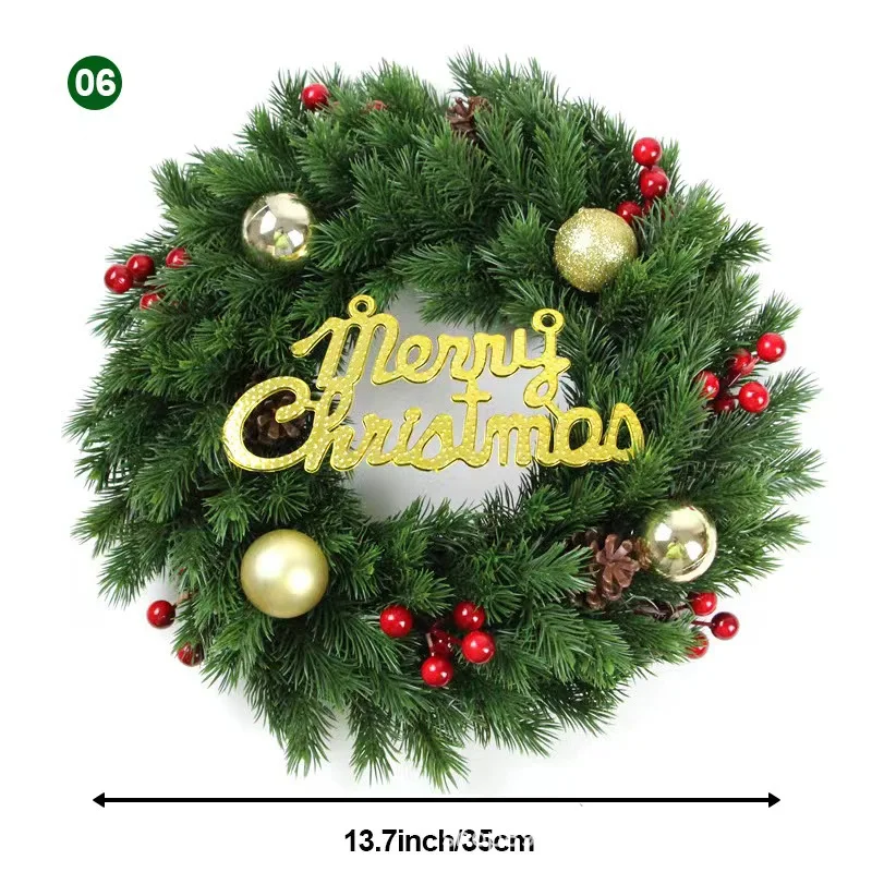

35CM Christmas wreath pendant simulation Christmas decoration