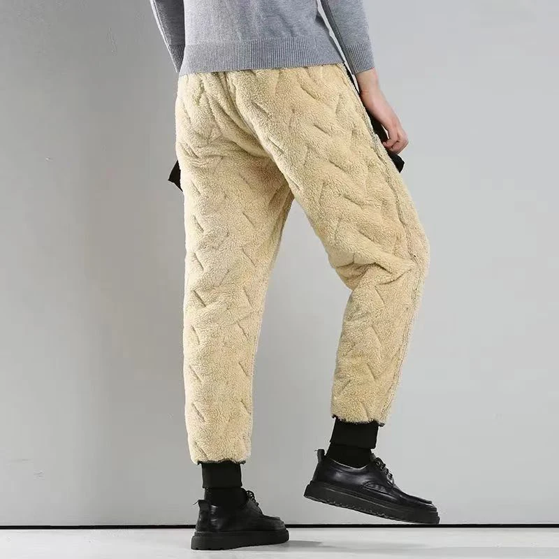 Animal Game Winter Plush Thick Fleece Waterproof Casual Pants Outdoor Windproof Warm Trousers Lambswool Thermal Sport Sweatpants