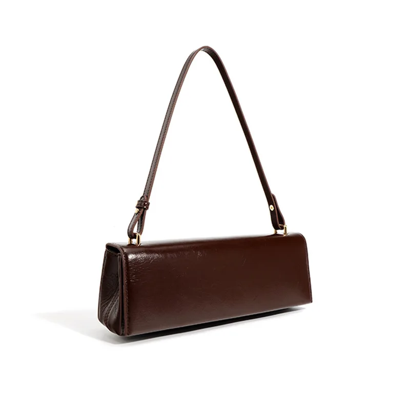 Real Genuine Leather Women's Shoulder Bag Premium Design Top Quality Chic Gift Bagguete Bag