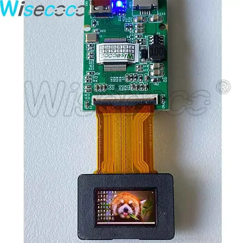 Wisecoco 미니 LVDS 듀얼 AMOLED 디스플레이 500 휘도 DP 컨트롤러 드라이버 보드 로봇 눈, 0.71 인치 1080P OLED 스크린