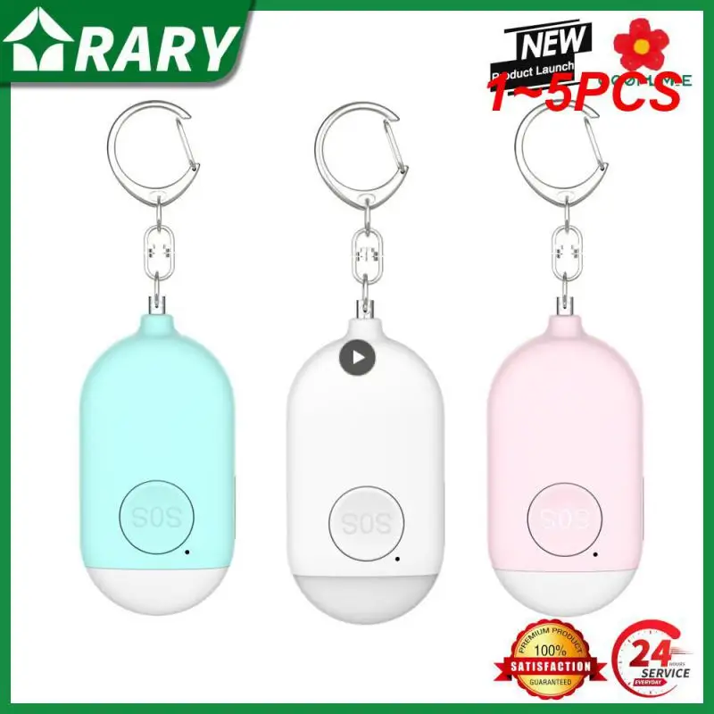 

1~5PCS Self Defense Alarm 130dB Safety Scream Personal Alarm Keychain Emergency Alarm with LED Lights for Kid Girl Elderly
