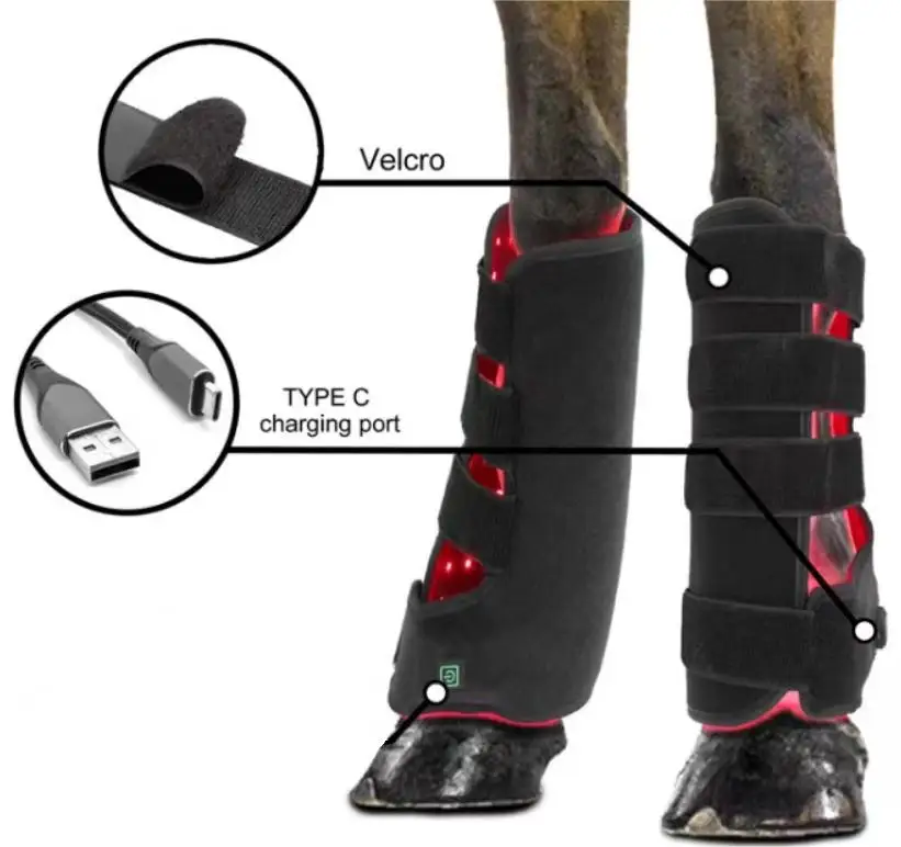 LED Red Light Near Infrared Light Pet Horse LightTherapy Led Lamp Horse Red Light Therapy Pad Machine Black for Horse