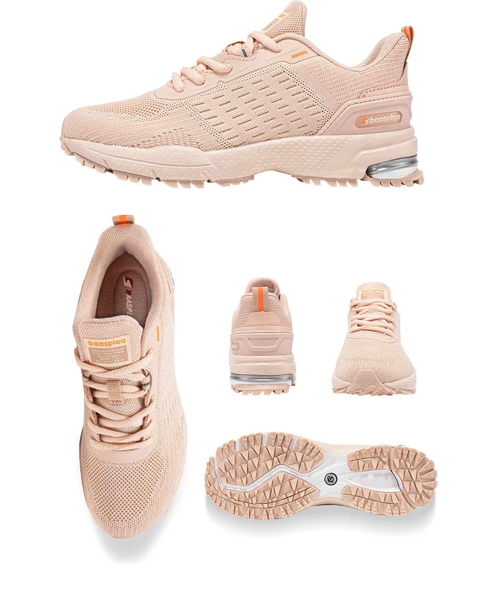 Baasploa Women Running Shoes Fashion Lightweight Sport Shoes Women Breathable Mesh Casual Sneakers Non-Slip New Arrival