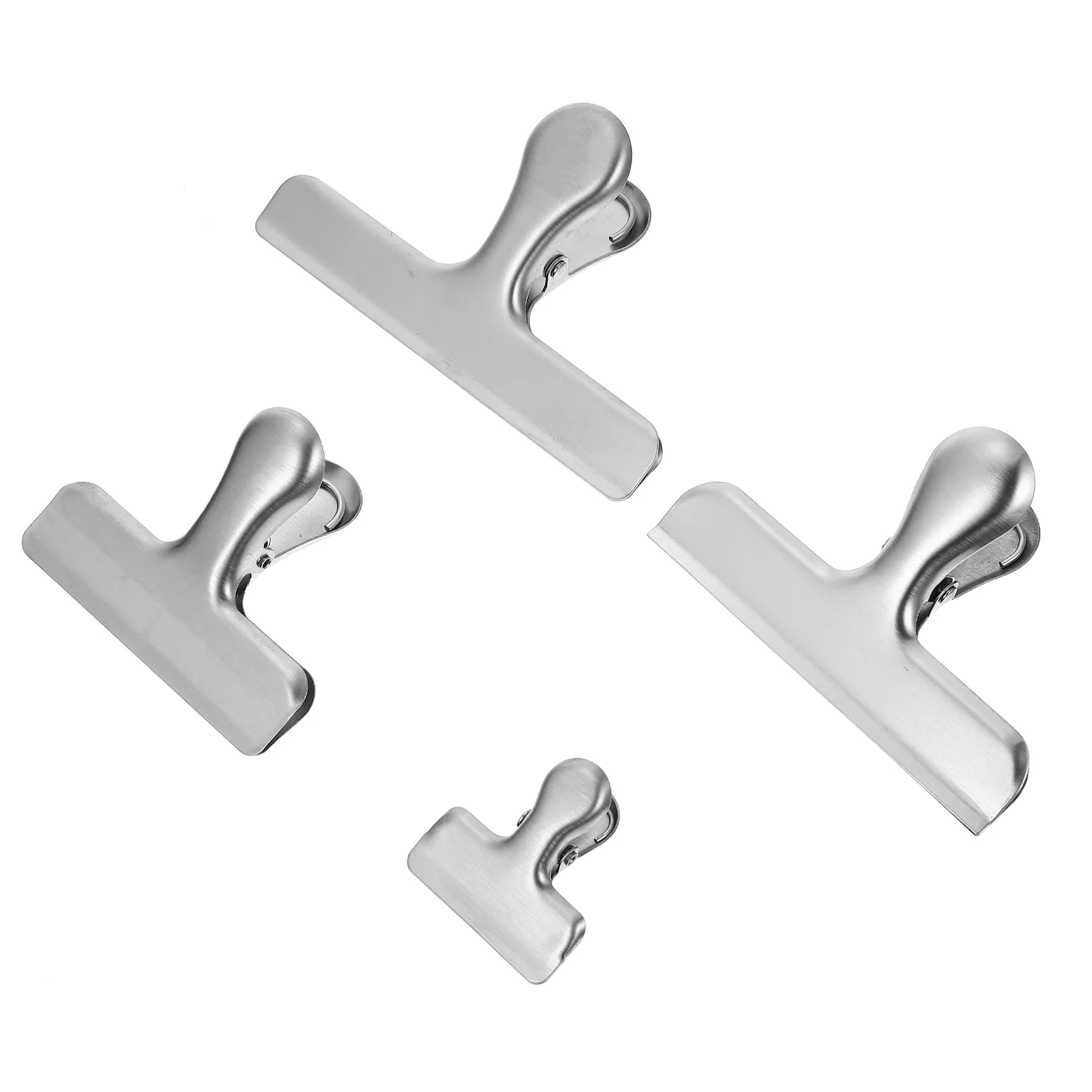 

4 Pcs Food Bag Clip Clips for Stainless Steel Sealing Snack Clips For Packages