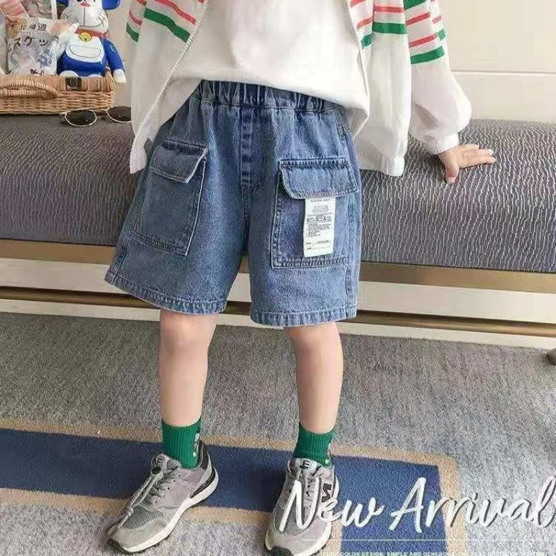 2026년 신상 남아 반바지 청바지 가볍고 얇은 여름 캐주얼 아동복 스타일리쉬하고 트렌디한 여름 바지