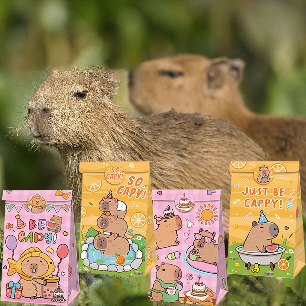 thumbnail image 2 of Capybara Party Gift Bags Candy Filled Bags Capybara Snack Bags Pinata Filled Bags Children's Birthday Party Supplies Baby Shower 2 of 13