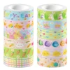 12Rolls Easter Day Bunny Egg Pattern Masking Tape DIY Handbook Material Sticker Washi Tape Scrapbooking Birthday Gift Supplies 1