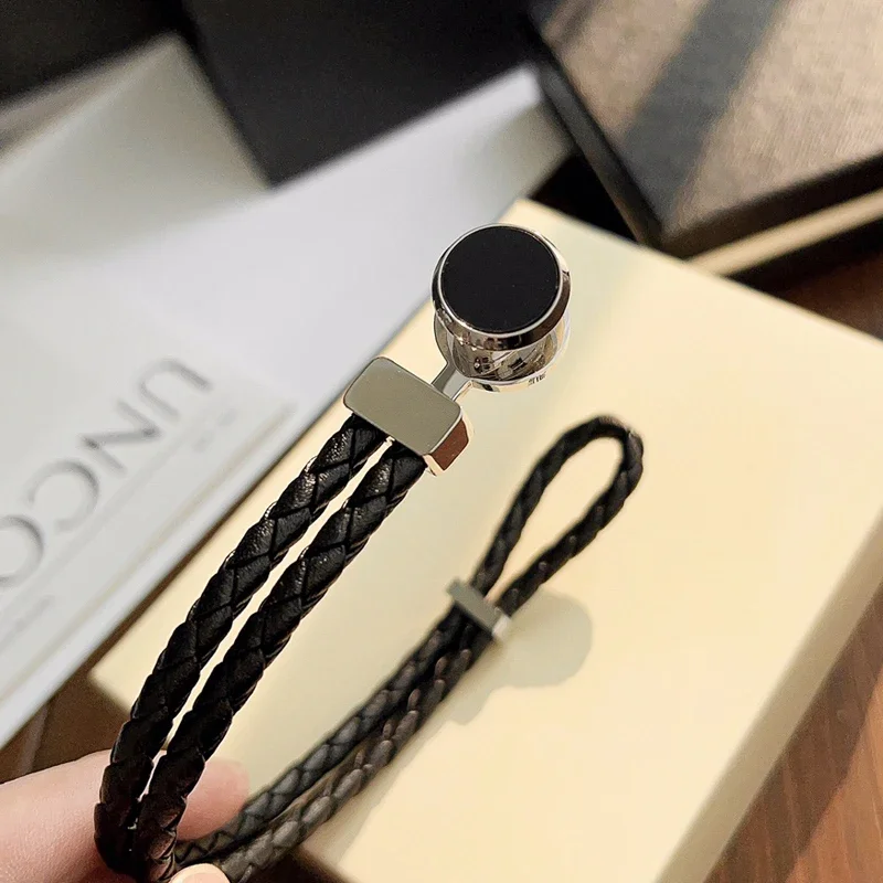 PJS Luxury MB Urban Spirit Serie Bracelet Stainless Steel Lanyard Buckle Special Edition Black Smooth Mirror Classic With Box