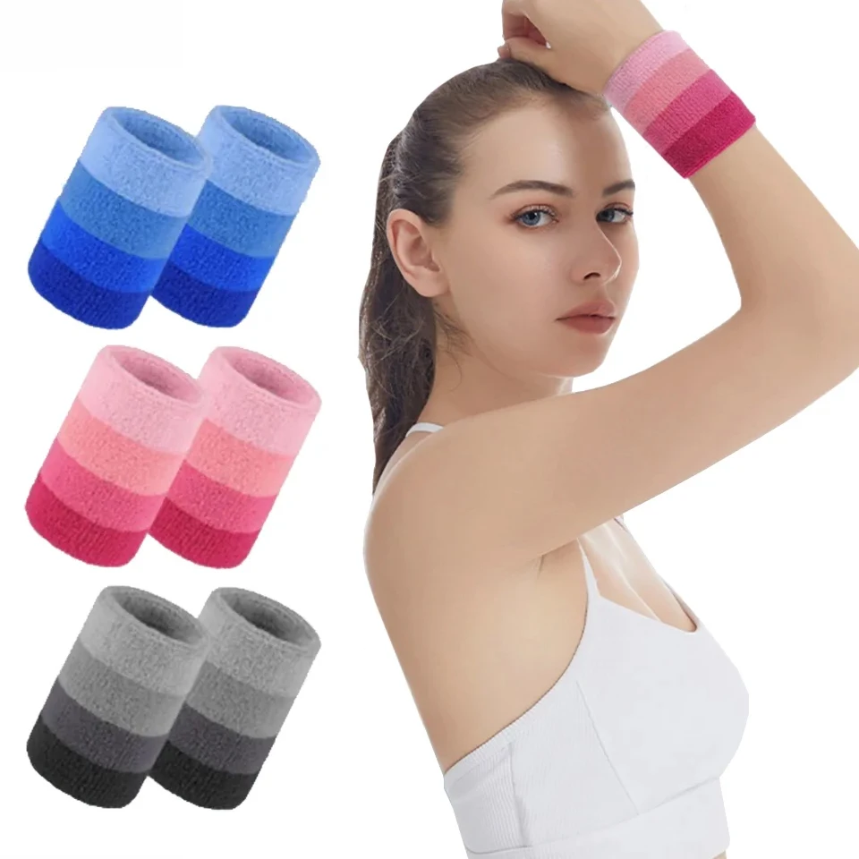 

1/2Pcs Unisex Anti Sweat Towel Wristbands Basketball Volleyball Badminton Sport Wrist Joint Sheath Sprain Protection Wrist Guard