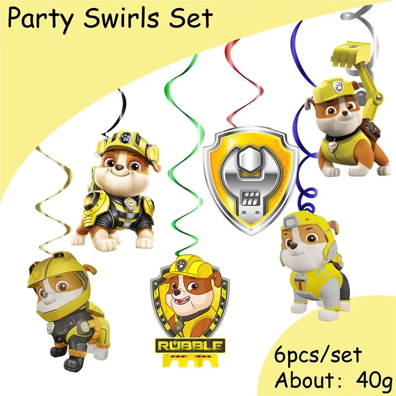 Paw Patrol Birthday Party Supplies - Rubble Tableware Set