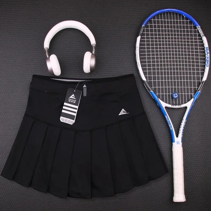 New Girls Tennis Skirts with Safety Shorts , Quick Dry Women Badminton Skirt , Female Tennis Skorts Girl Sport Running Shorts