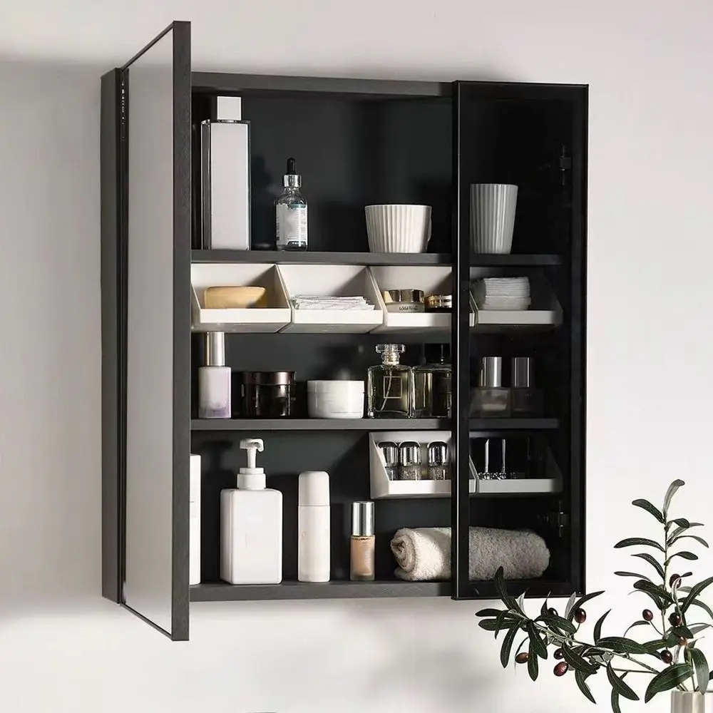 Wall Mounted Storage Rack Bathroom Kitchen Sundries Organizer Holder Cosmetics Storage Tray Makeup Organizer Self Adhesive Shelf 3